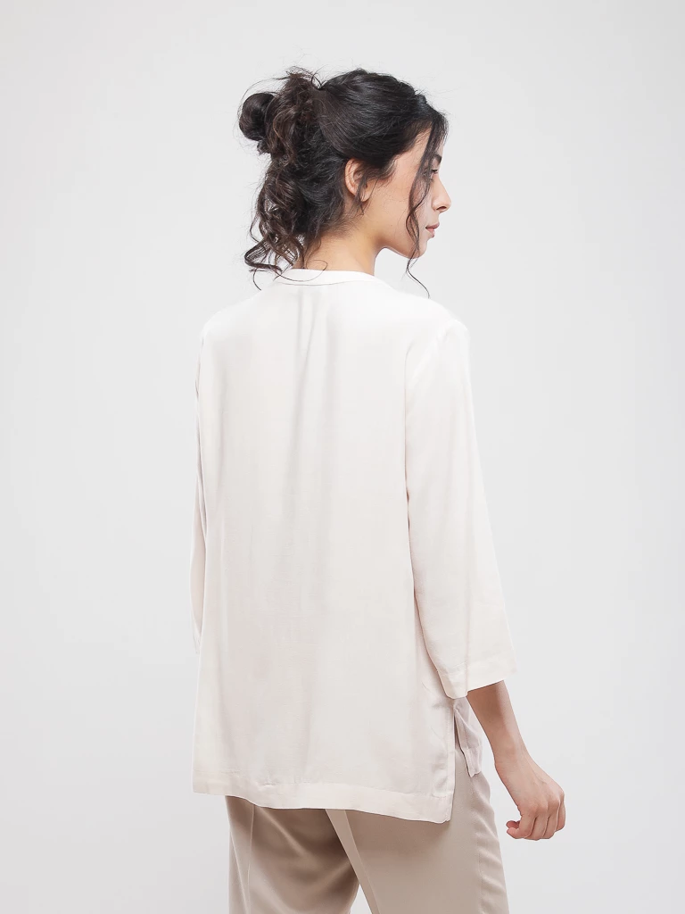 Blouse oversize manches 3/4