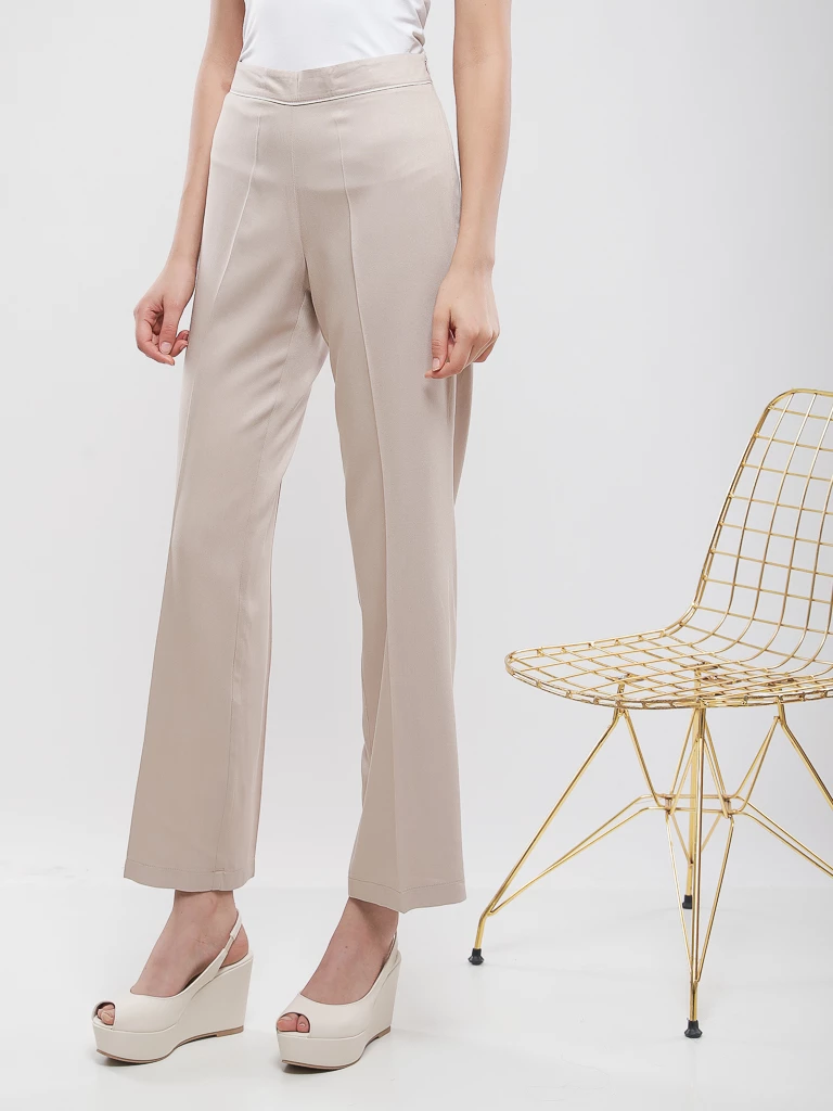 Pantalon large taille haute