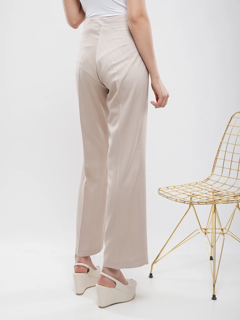 Pantalon large taille haute