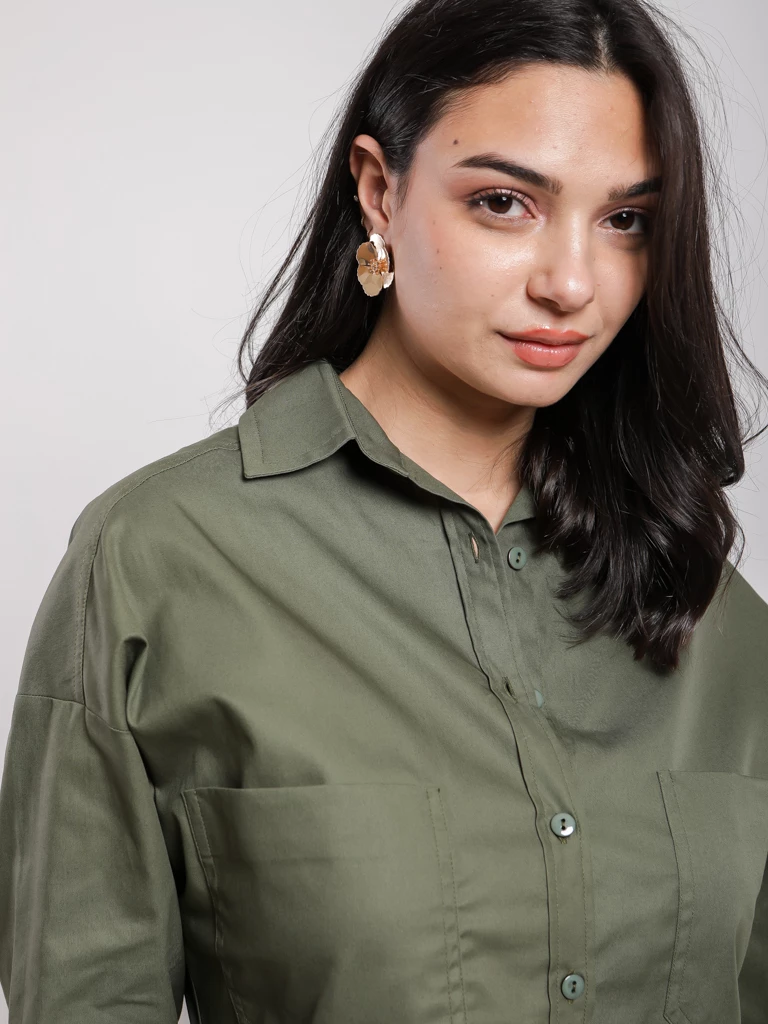 Chemise oversize manches longues