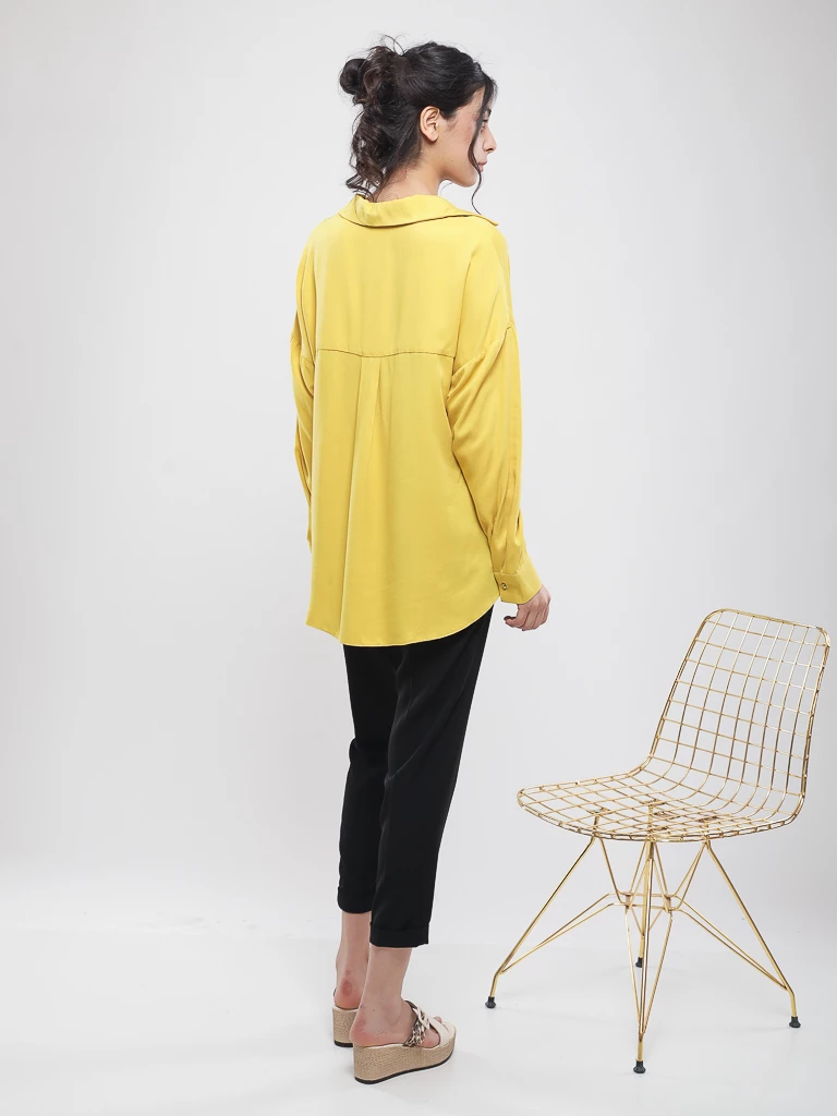 Blouse col polo manches longues