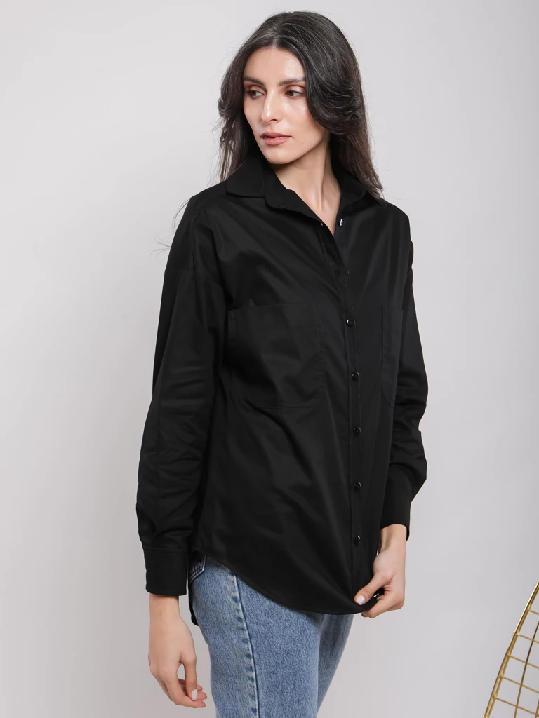 Chemise oversize manches longues