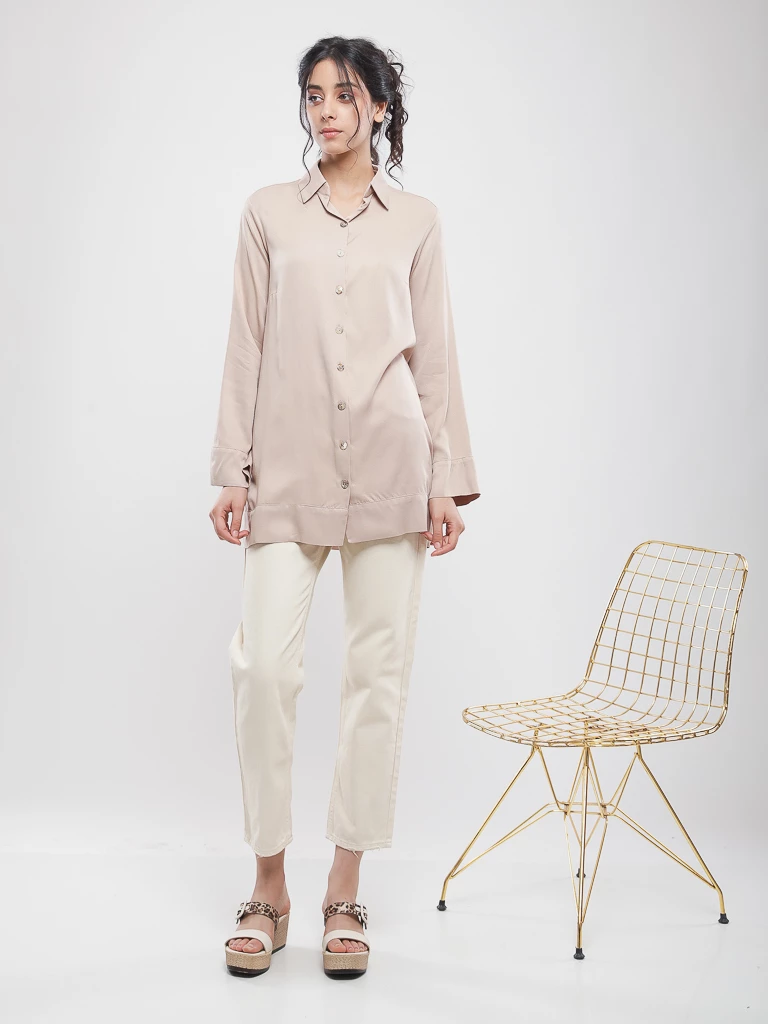 Chemise fluide à manches longues