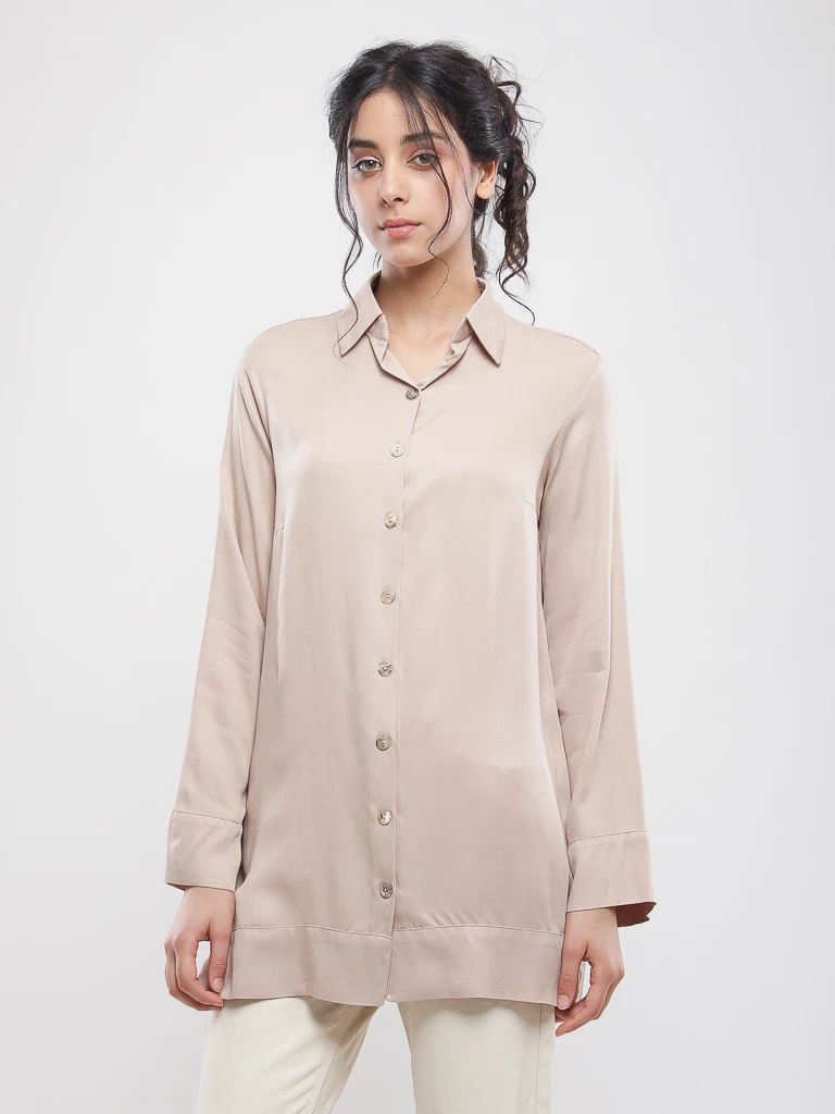 Chemise fluide à manches longues