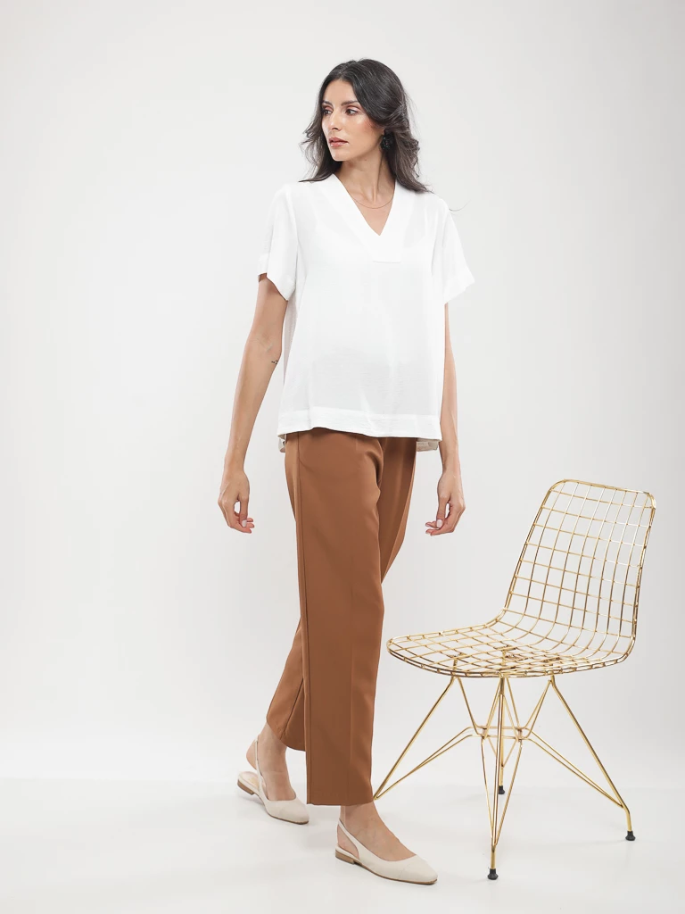 Blouse oversize manches courtes