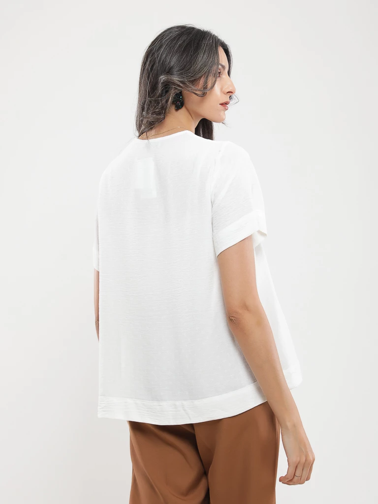 Blouse oversize manches courtes