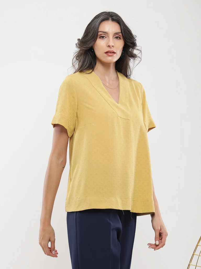 Blouse oversize manches courtes