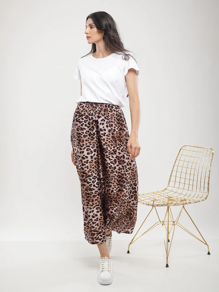 Jupe longue imprimé léopard