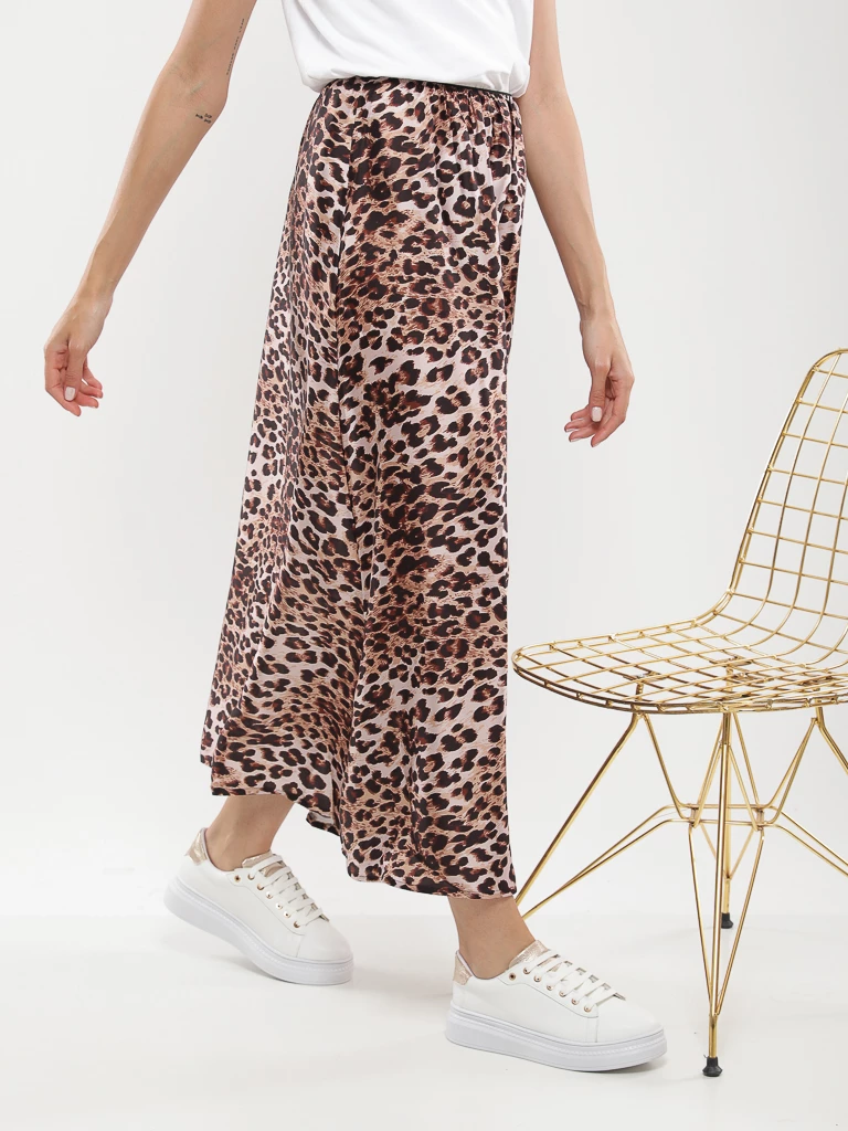Jupe longue imprimé léopard