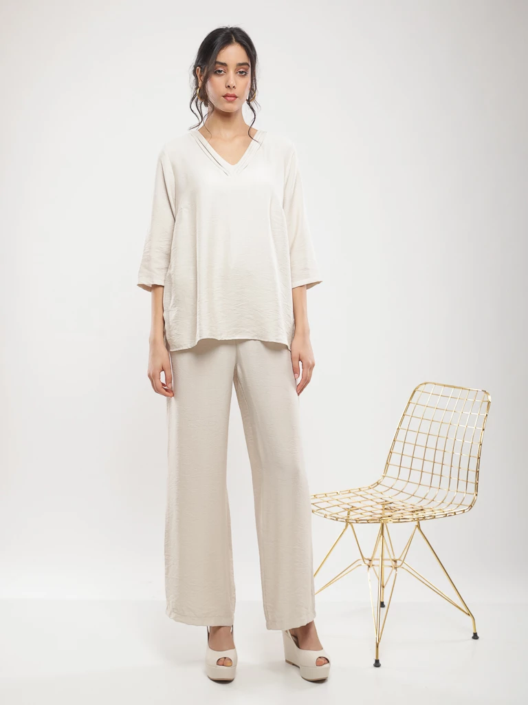 Blouse oversize manches 3/4