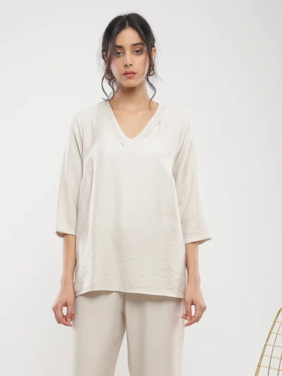 Blouse oversize manches 3/4