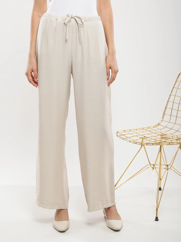 Pantalon large avec cordon de serrage
