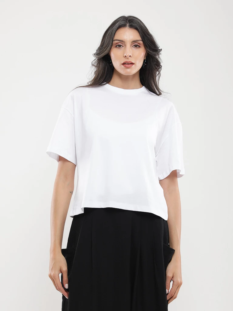 T-shirt oversize coton coupe boxy