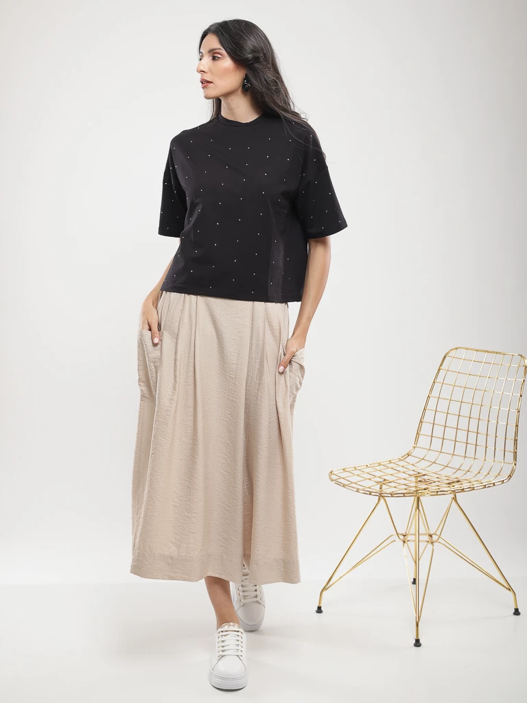 T-shirt oversize à clous