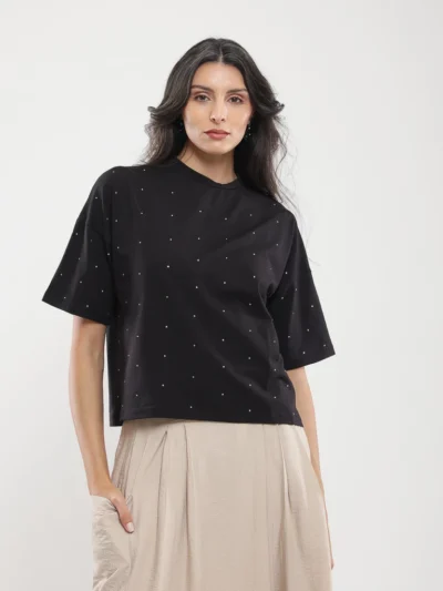 T-shirt oversize à clous