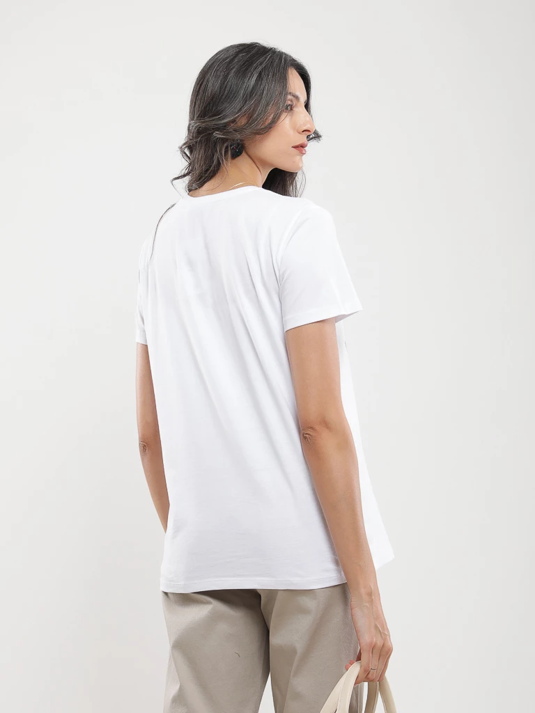 T-shirt coton à imprimé graphique