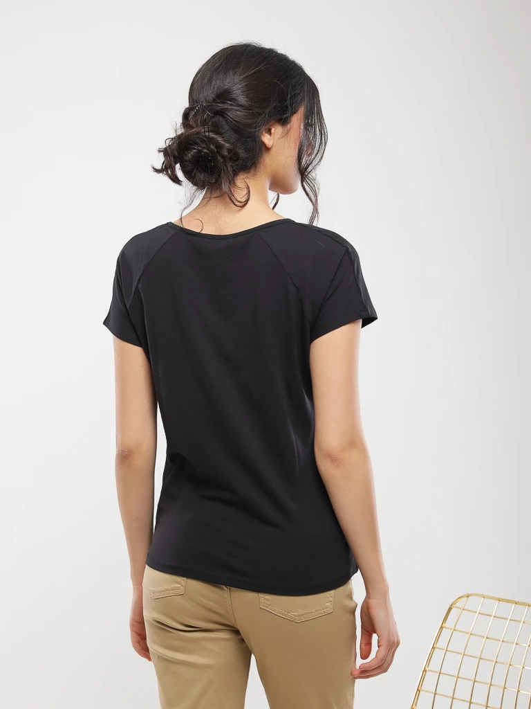 T-shirt coton à imprimé graphique