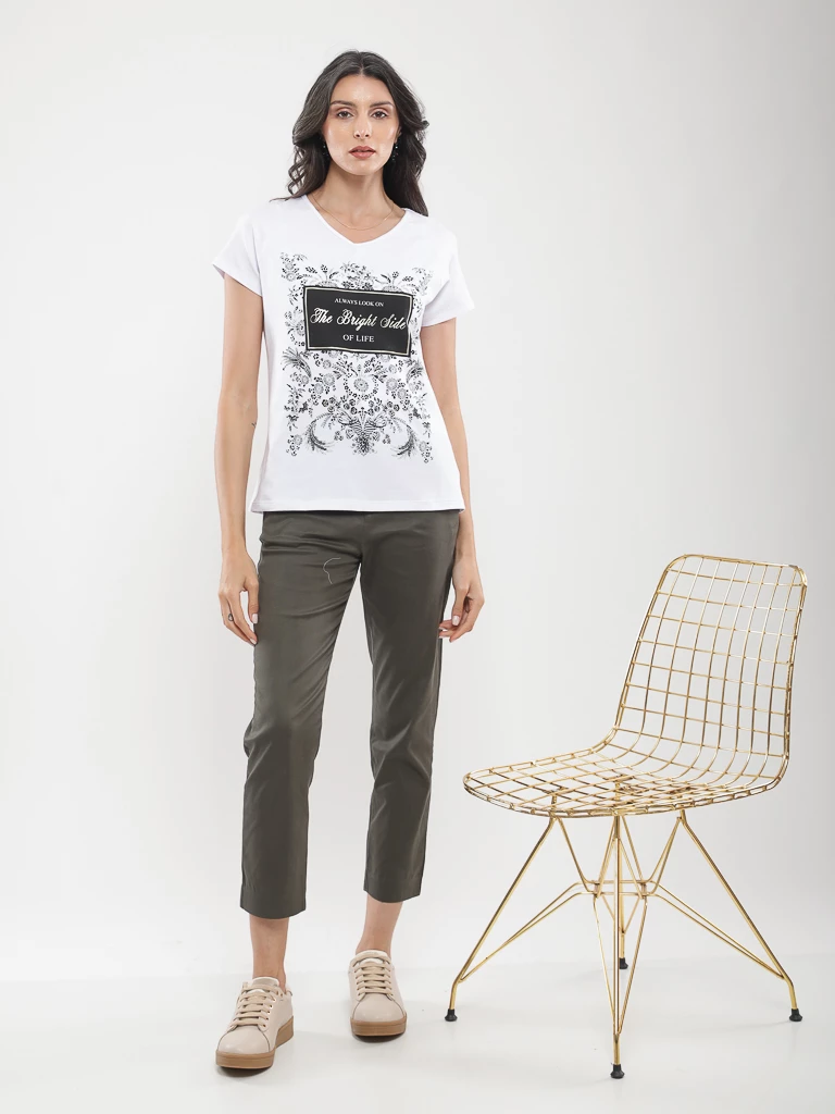 T-shirt coton à imprimé graphique