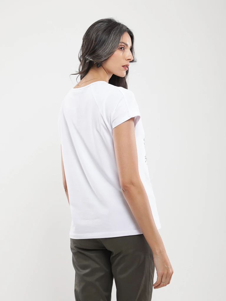 T-shirt coton à imprimé graphique