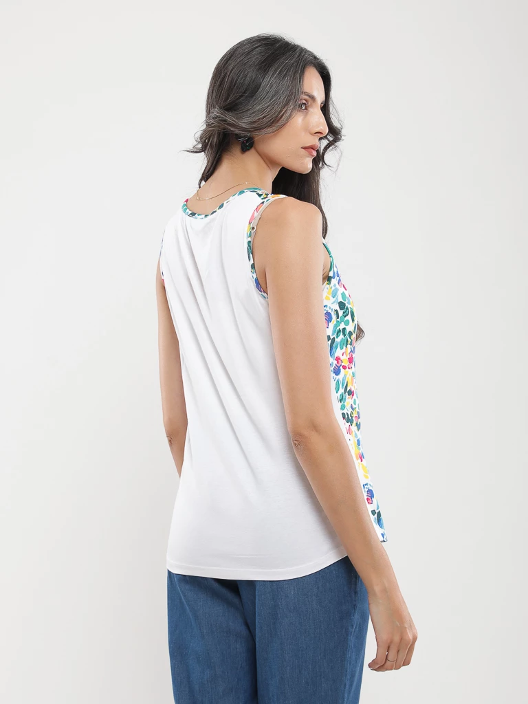 Débardeur imprimé tropical