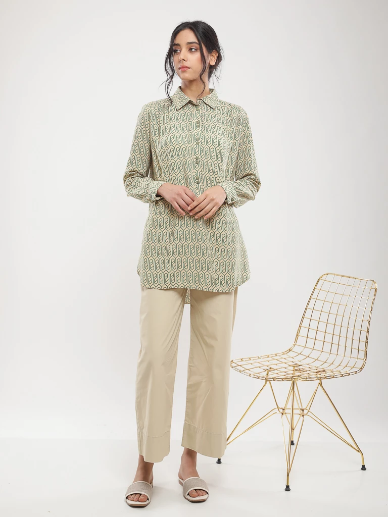 Pantalon large à cordon de serrage