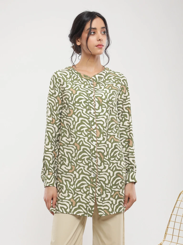 Blouse imprimé abstrait