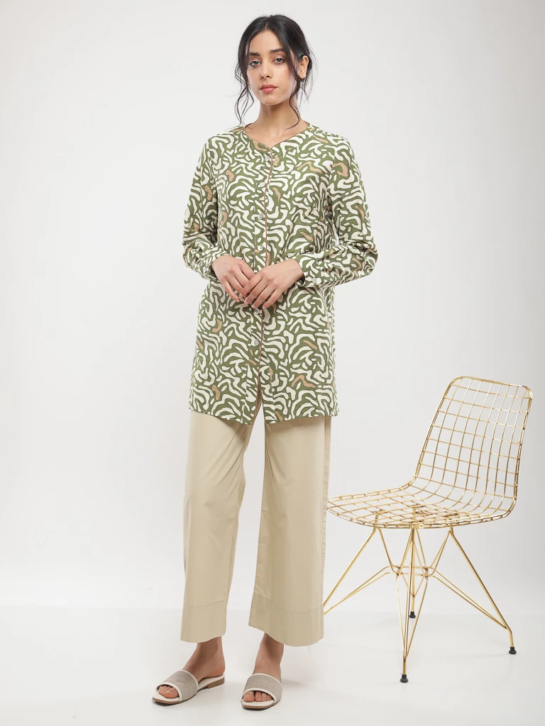 Blouse imprimé abstrait