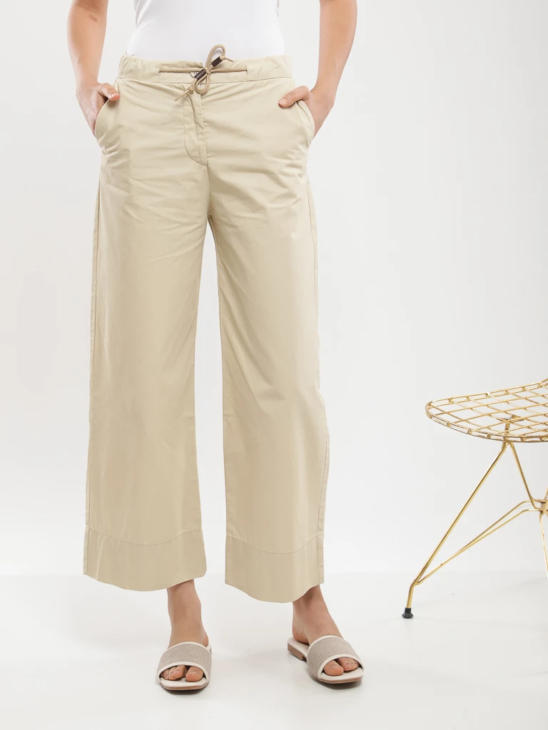 Pantalon large à cordon de serrage