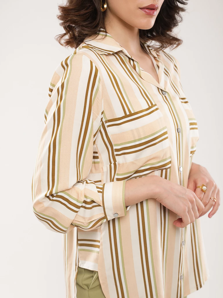 Chemise rayée manches longues