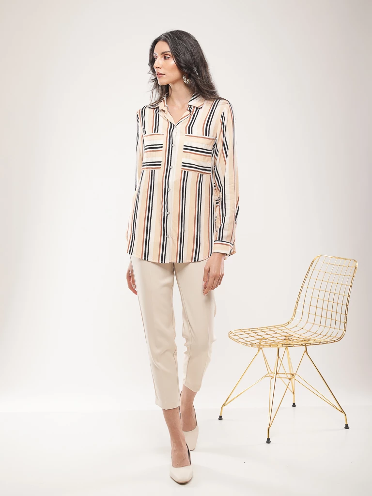 Chemise rayée manches longues