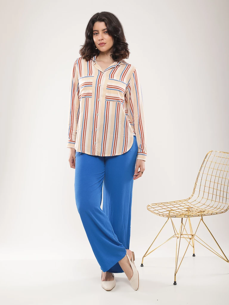 Chemise rayée manches longues