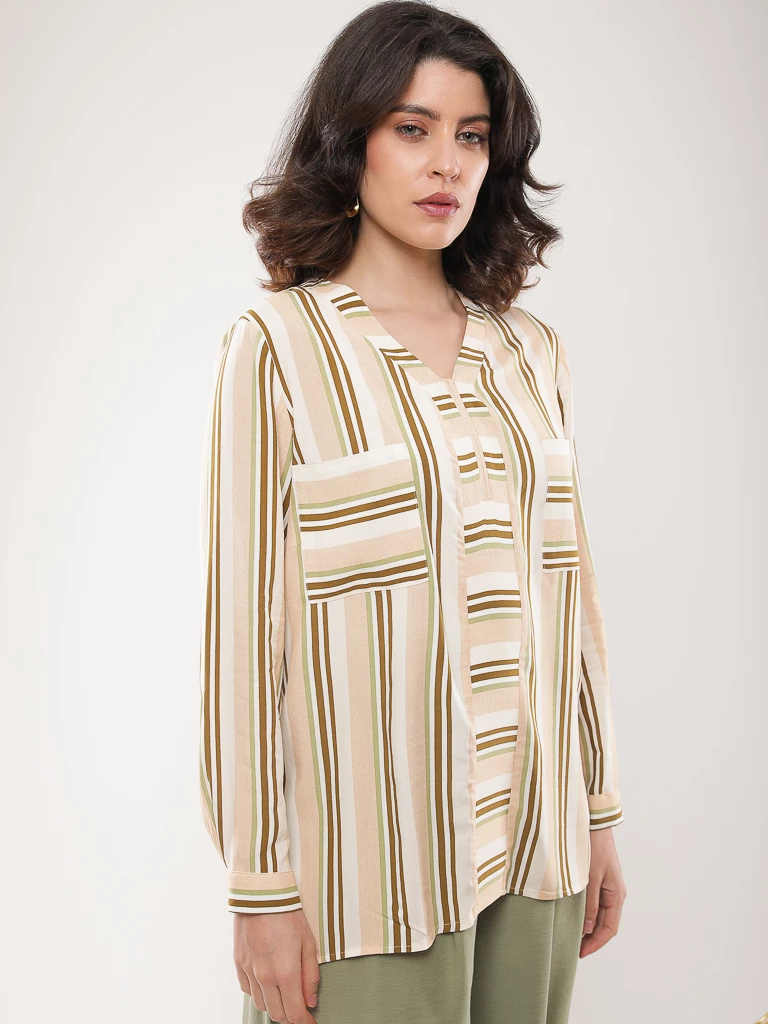 Blouse rayée manches longues