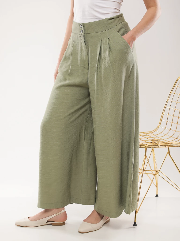 Pantalon Large à Pinces