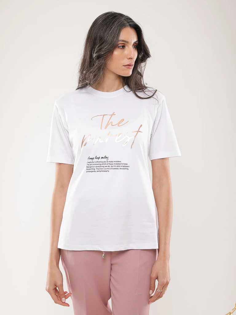 T-shirt coton à imprimé graphique