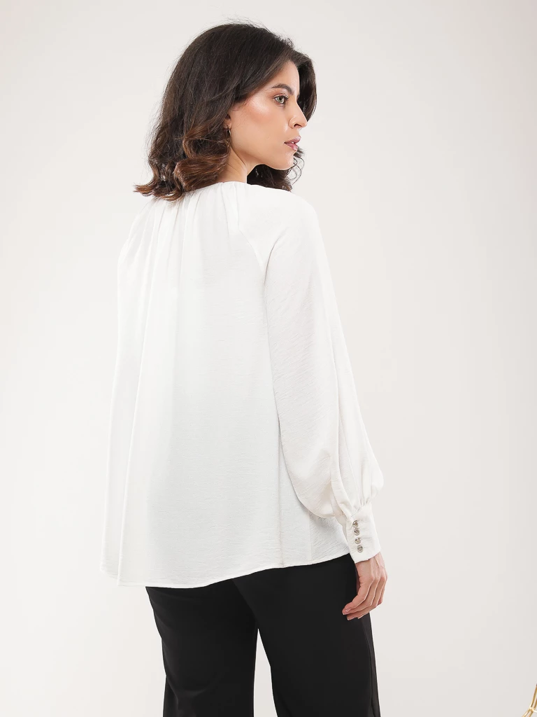 Blouse oversize à manches ballons