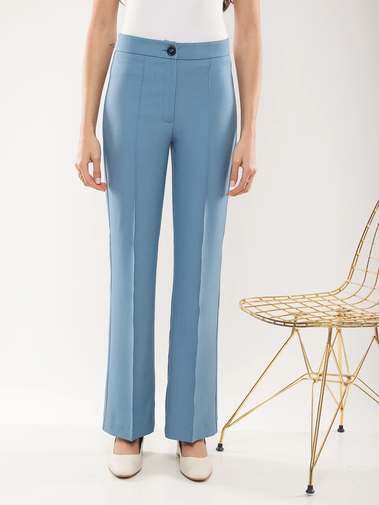 Pantalon droit taille haute