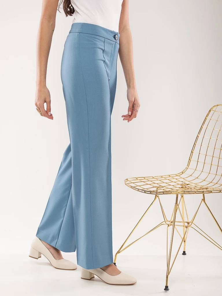 Pantalon droit taille haute