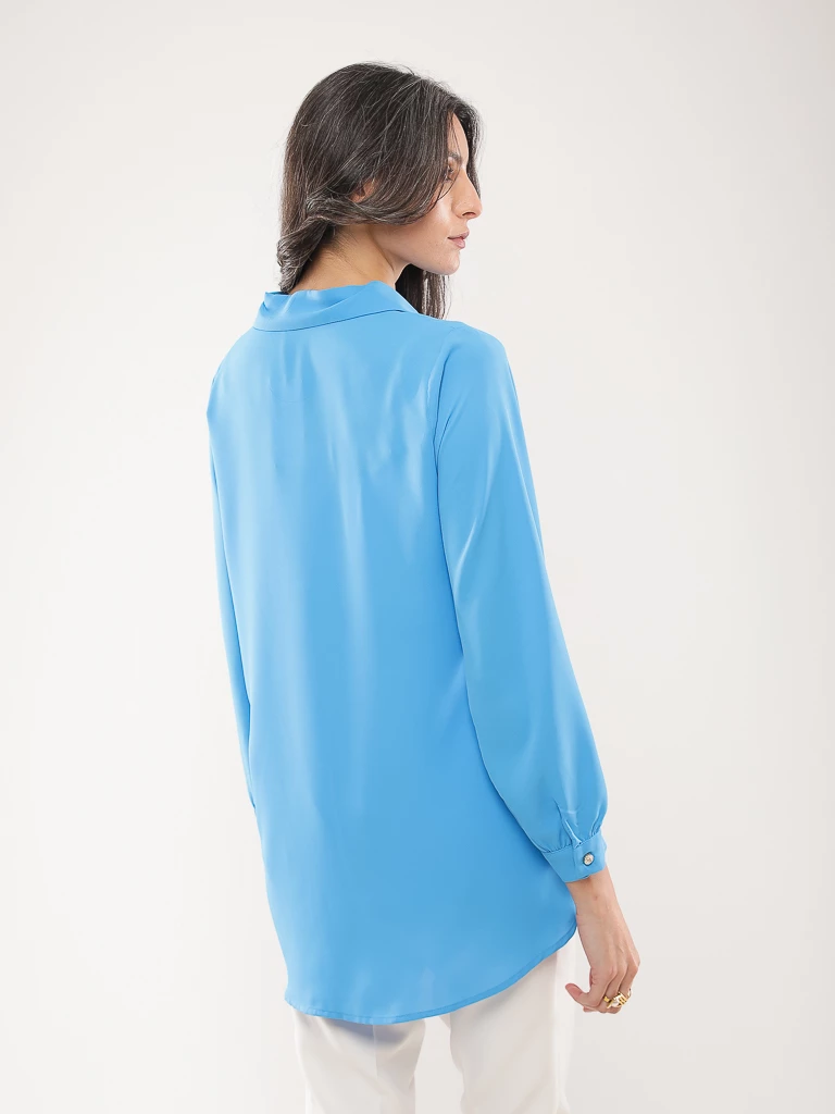 Chemise manches longues festonnée