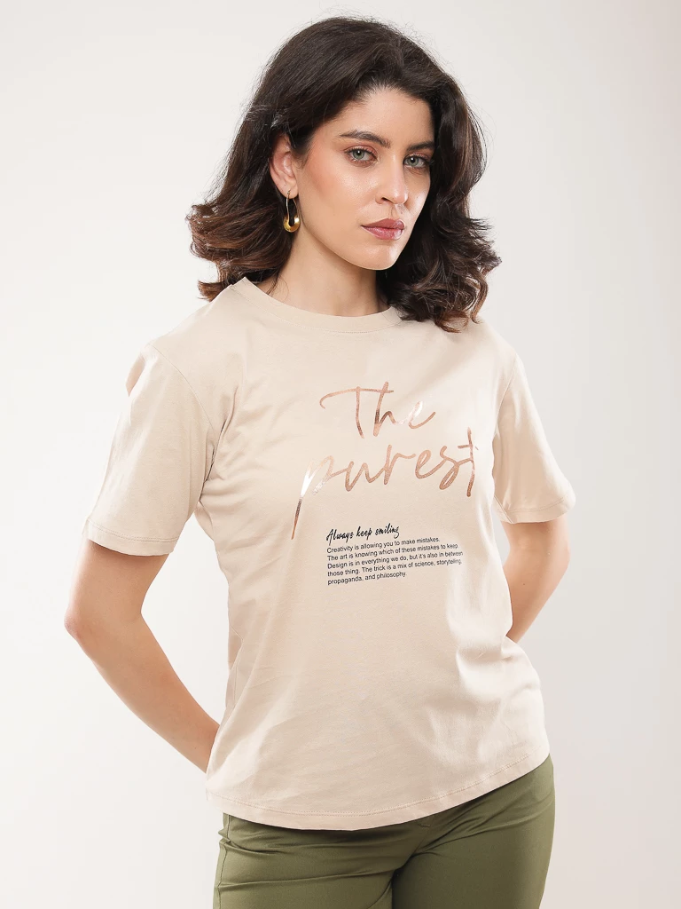 T-shirt coton à imprimé graphique