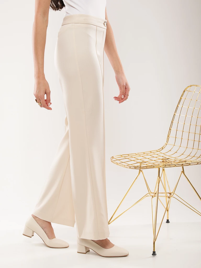 Pantalon droit taille haute