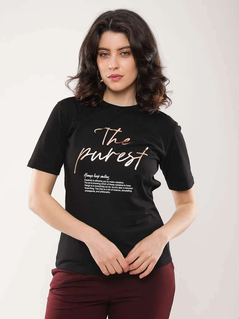 T-shirt coton à imprimé graphique