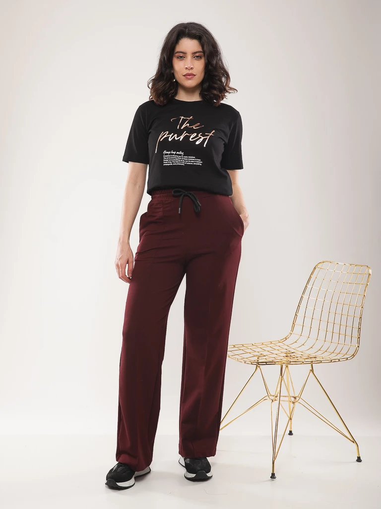 Pantalon large en molleton