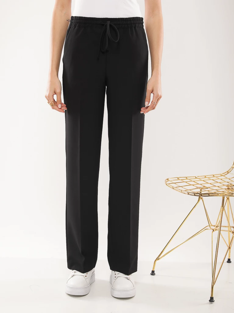 Pantalon large à cordon de serrage