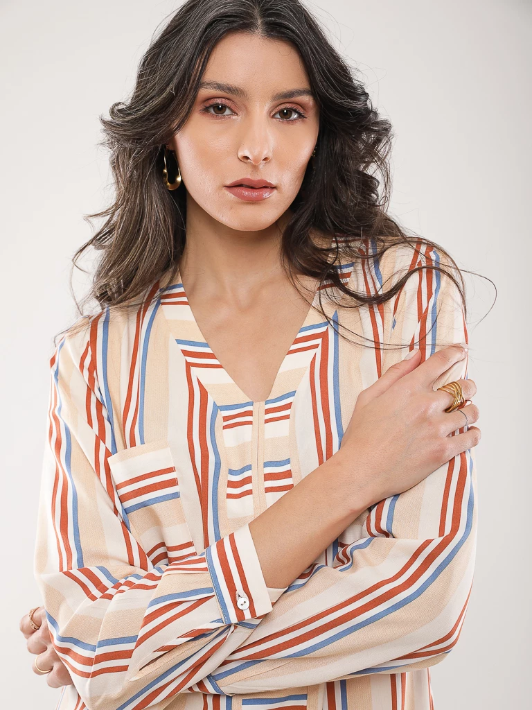 Blouse rayée manches longues