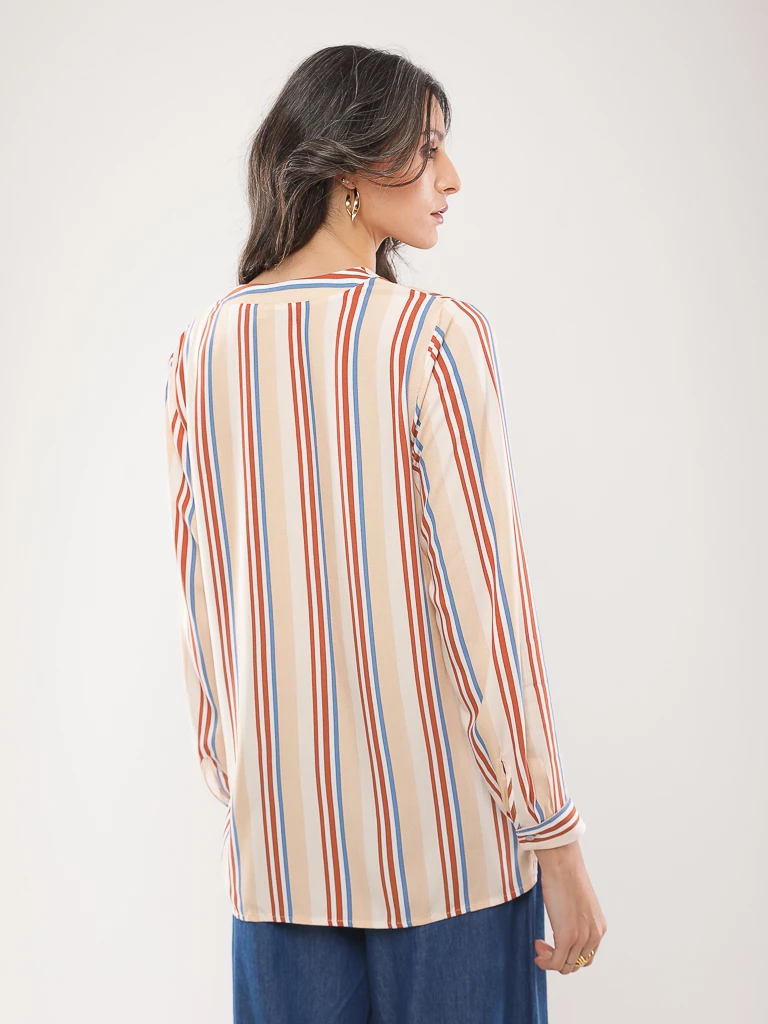 Blouse rayée manches longues