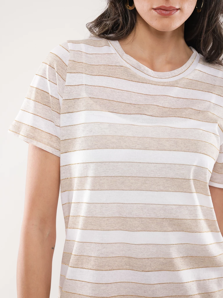 T-shirt fluide coton mélangé