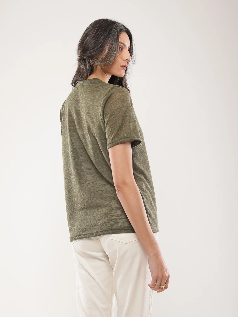 T-shirt fluide coton mélangé