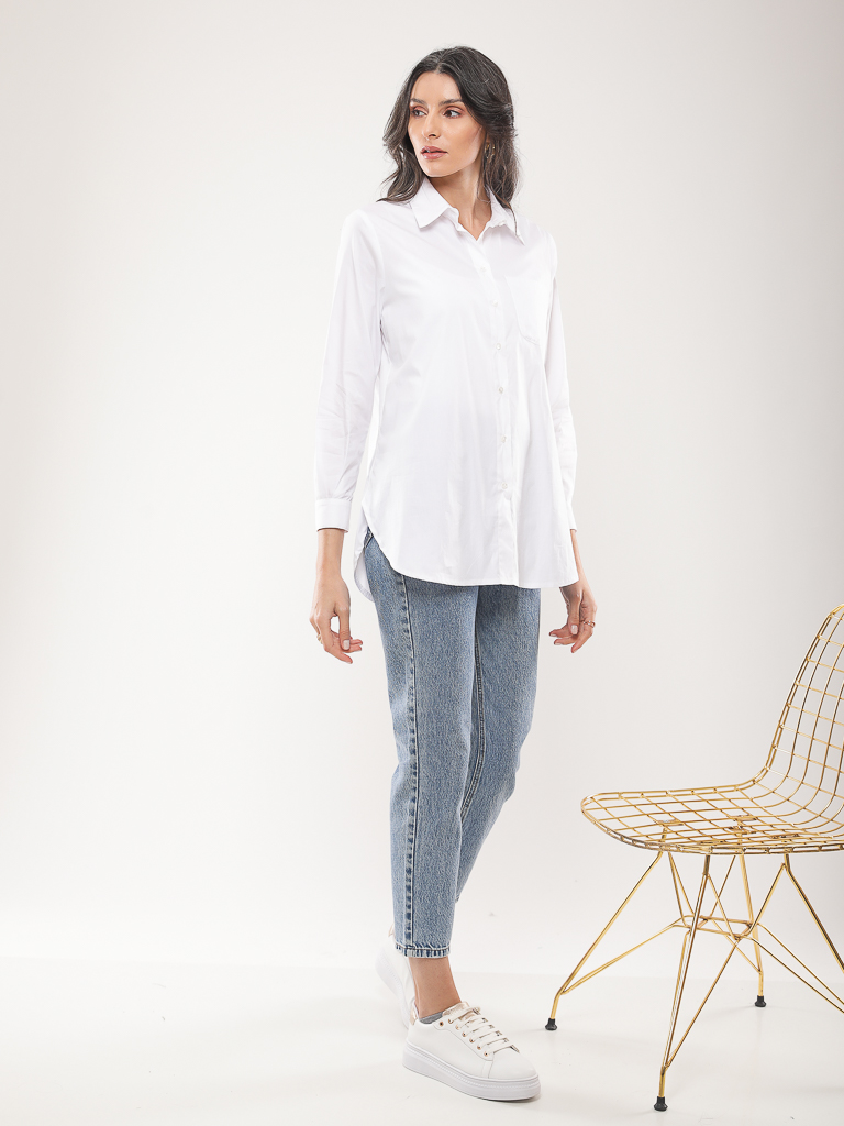 Chemise oversize manches longues