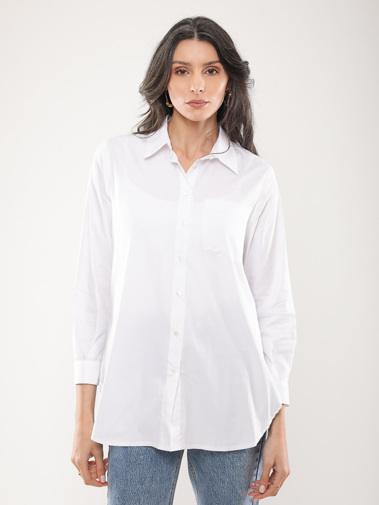 Chemise oversize manches longues