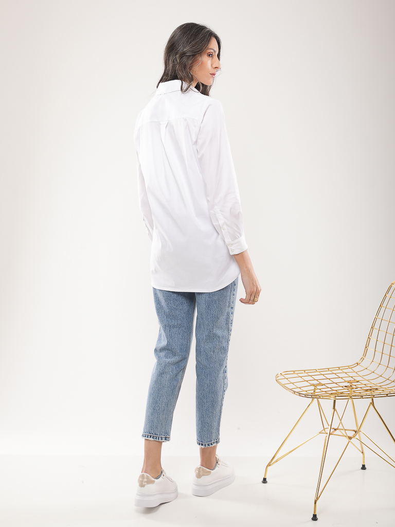 Chemise oversize manches longues